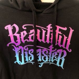 NEW Beautiful Disaster cropped hoodie